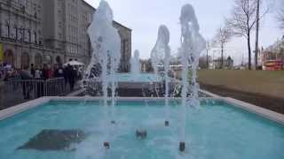 Leipzig Springbrunnen am Rossplatz Wasser Marsch Freude herrscht [upl. by Loredo57]