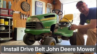 John Deere Mower Blades Replacement WITHOUT A JACK [upl. by Taber546]