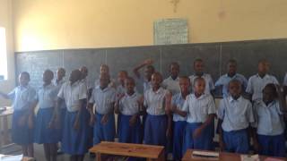 Shannon Coreys P5 class in Nyanza Rwanda singing Let it Be [upl. by Leiru]