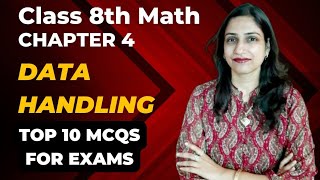 Class 8 MATHS Top 10 MCQs of Chapter 4 Data Handling [upl. by Llewop]