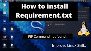 How to install requirementtxt file in linux  pip command not found [upl. by Islean]