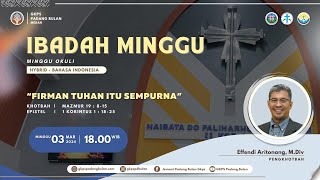 Kebaktian Minggu SoreEfendi Aritonang MDivMinggu 03 Maret 2024 1800WIBGKPS P Bulan [upl. by Alphonsine181]