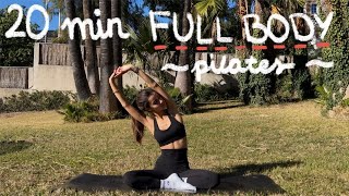 20MIN full body pilates workout  energising at home pilates  no equipment  LIDIAVMERA [upl. by Aisad]