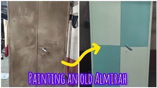 Painting  Restoring an old metal almirah diy painting diyideas pune cupboarddesign nerolac [upl. by Laucsap530]