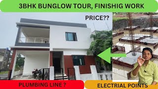 3BHK Luxury Bungalow  Ready To Move 3 Bedroom House  Finishing work construction bunglow [upl. by Nemra]