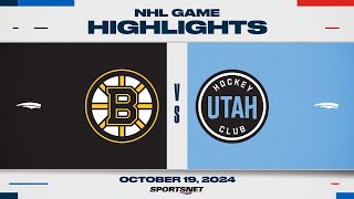 NHL Highlights  Boston Bruins vs Utah Hockey Club  October 19 2024 [upl. by Emaj535]