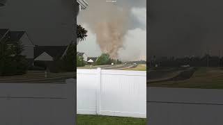 Huge tornado rips through suburban areas in Indiana sending debris into the air  SWNS [upl. by Erialcyram248]