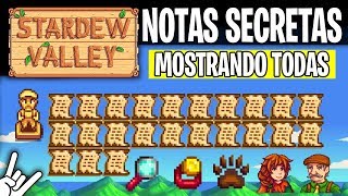 STARDEW VALLEY  TODAS AS NOTAS SECRETAS [upl. by Hsiwhem104]