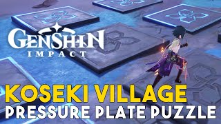 Genshin Impact Koseki Village Pressure Plate Puzzle Solution On Seirai Island [upl. by Neelyar]