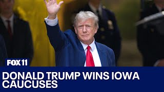 Donald Trump wins 2024 Iowa Caucus AP [upl. by Dola]