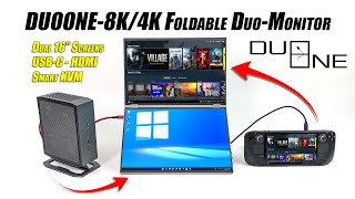 The AllNew DUOONE Is An 8K4K Foldable Dual Monitor HandsOn Test [upl. by Brace]