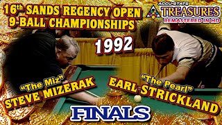 9BALL Steve MIZERAK vs Earl STRICKLAND  16TH SANDS REGENCY OPEN FINALS 1992 [upl. by Linetta34]