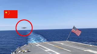 A Chinese Fighter Jet TRIES to Land on a US Aircraft Carrier Then THIS Happened [upl. by Wattenberg31]