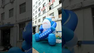 Inflatable Balloon Airglow Blue Shark For Advertising Inflatables Nightclub Decoration [upl. by Bethina]