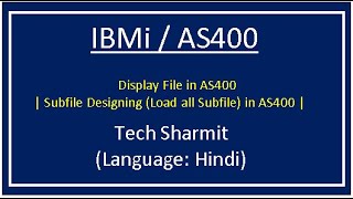 IBMi AS400  Subfile designing  subfile in as400  subfile programming rpgle  loadall subfile [upl. by Boser]