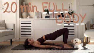 20MIN full body energising pilates  intermediate level  no equipment or repeats  LIDIAVMERA [upl. by Fitting]