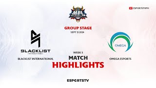 Omega Esports vs Blacklist International HIGHLIGHTS MPL PH S14  BLCK VS OMG ESPORTSTV [upl. by Thapa166]