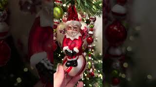 Raz Eric Cortina 6quot Having A Ball Santa Glass Christmas Ornament 4453134 [upl. by Wolfson62]