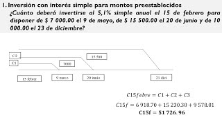 Interés Simple  Diagrama De Tiempo 1 ll MATEMÁTICA FINANCIERA [upl. by Mehsah]