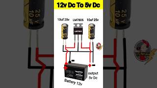 12v to 5v converter 7805 mosfet diy project shorts youtubeshorts how [upl. by Hgielyk]