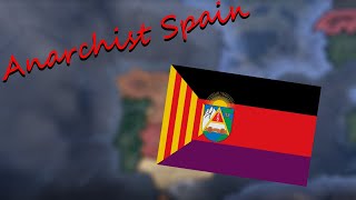 Anarchist Spain Wins Civil War  HOI4 Timelapse [upl. by Ilam]