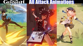 Genshin Impact  All Characters Attack Animations amp Special Skills Updated 4k Ultra HD [upl. by Tove]