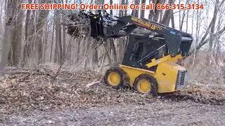 Berlon Skid Steer Root Grapple Attachment  Skidsteerscom [upl. by Yessydo281]