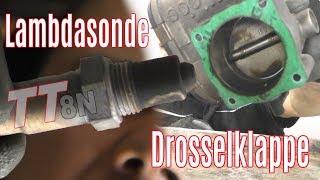 Lambdasonde wechseln Drosselklappe reinigen audi TT 8N 18T [upl. by Gennifer]