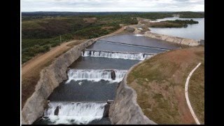 Águas da transposição do Rio São Francisco são liberadas para o Ceará e seguem até o Açude Castanhão [upl. by Aon]