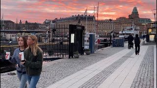 Stockholm Walks Strandvägen Sunset and street life along the most exclusive street in town [upl. by Varipapa647]