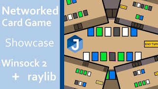 C Networking Showcase Multiplayer Card Game Winsock 2  Raylib [upl. by Gombosi]