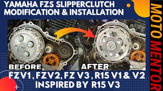 HOW TO INSTALL SLIPPER CLUTCH ON YAMAHA ANY BIKE FZS FZX  R15 FZS FI FZ FI V3 FZ 25 [upl. by September]