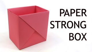 How to Make a Strong Box from Paper  Origami Box Folding [upl. by Sussna]