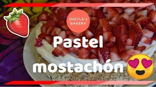 PASTEL MOSTACHÓN DE FRESA🍓 Sheylas Bakery [upl. by Alel]