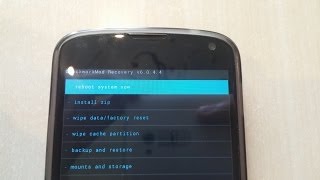 How to Update ClockWorkMod Recovery 6044 on Nexus 4 [upl. by Currey996]