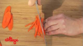 Learn How Now How to Julienne Vegetables [upl. by Tioneb]