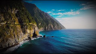 Aerial Flight of Quingshi Cliffs  4k 2160p  taiwan hualien [upl. by Alios162]