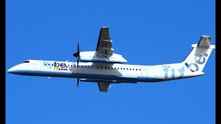 FLYBE DASH 8 JERSEY amp BELFAST CITY  DONCASTER AIRPORT UK [upl. by Mariele406]