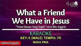 What a Friend We Have in Jesus  Male Key Karaoke with Lyrics [upl. by Yablon]