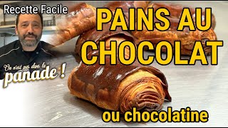 PAIN au CHOCOLAT recette pâte levée feuilletée pour Chocolatine [upl. by Lesna]