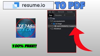 Convert ResumeIO Link into PDF for FREE Working 2024 [upl. by Ernst]