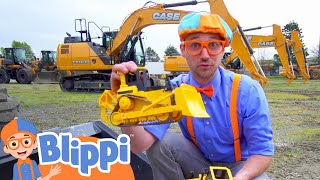 Blippi Learns About Diggers  Construction Vehicles For Kids  Educational Videos For Toddlers [upl. by Rettig]