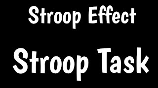 Stroop Task  Stroop Effect [upl. by Okin]