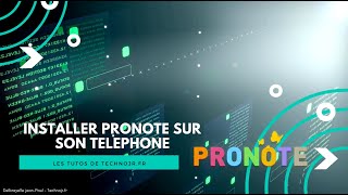 Installer Pronote sur son téléphone à partir de ses identifiants Educonnect [upl. by Ojeitak]