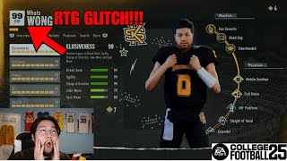 NOT PATCHED HOW TO GET A 99 OVERALL IMPROVISER QB IN COLLEGE FOOTBALL 25 RTG [upl. by Shaikh]