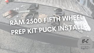 Ram 2500 Fifth Wheel Prep Kit Puck Installation 82215838 [upl. by Ellersick]