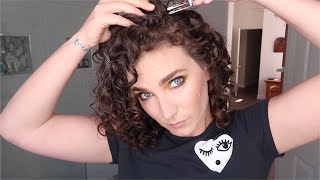 Root Clipping Curly Hair For Max Volume  Jannelle [upl. by Nairod]