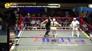 Rayo de Jalisco Jr y Atlantis vs Octagón y Máscara Sagrada MDA Lucha Libre [upl. by Ecinnahs]