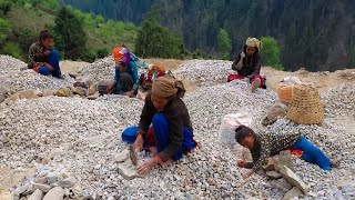 Hardworking Nepali Mountain Villagers  Beautiful Nepali Rural Life  Nepali Village Lifestyle [upl. by Iloj]