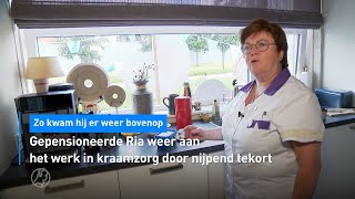 👶🏼 Gepensioneerde Ria weer aan het werk in kraamzorg door nijpend tekort  Hart van Nederland [upl. by Wobniar]